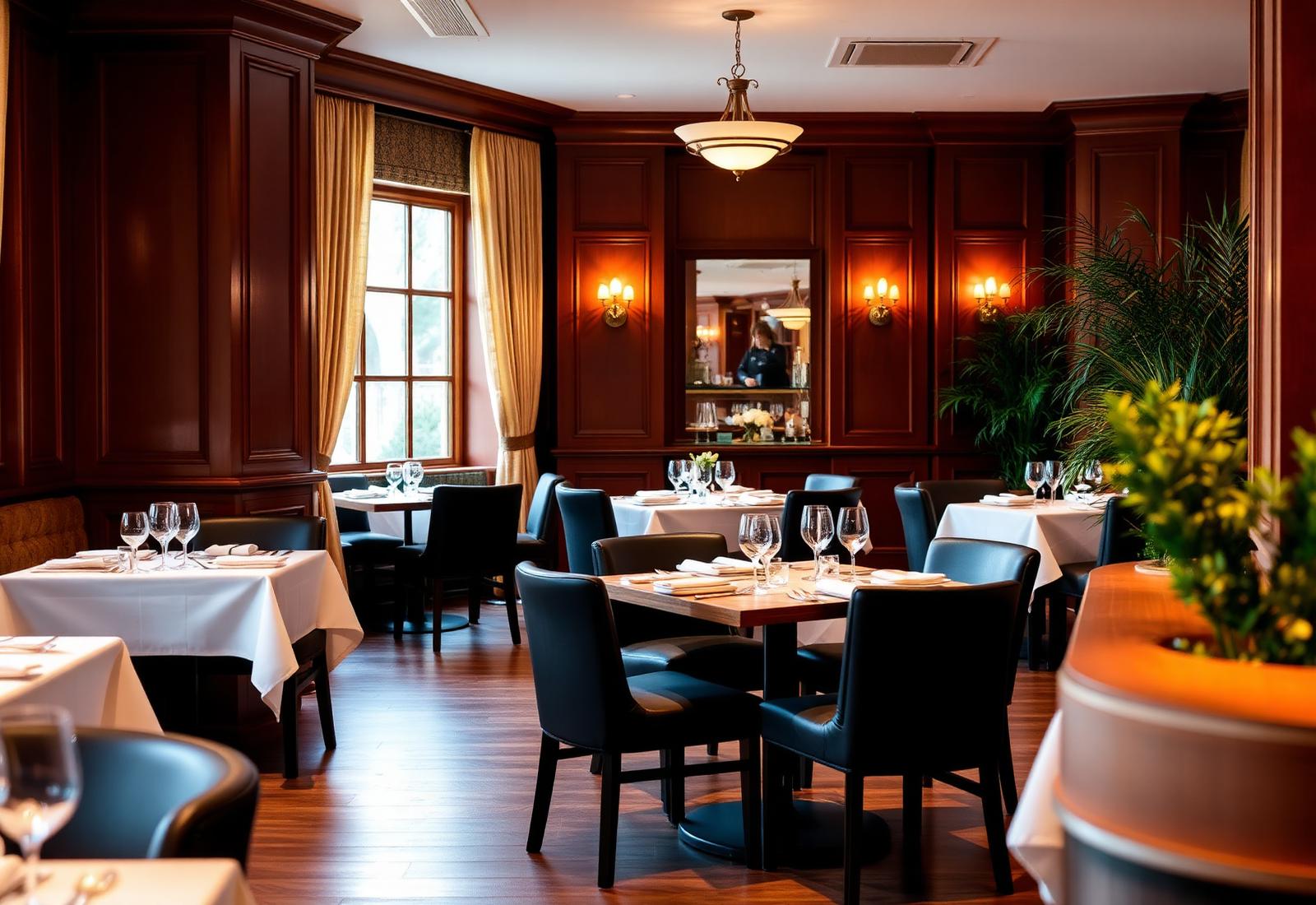 Exemple de site web pour restaurant au Maroc : salle élégante avec tables dressées